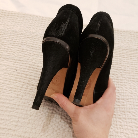 ASH Poppy Suede High-Heeled Lace Up Booties - Picture 5 of 8